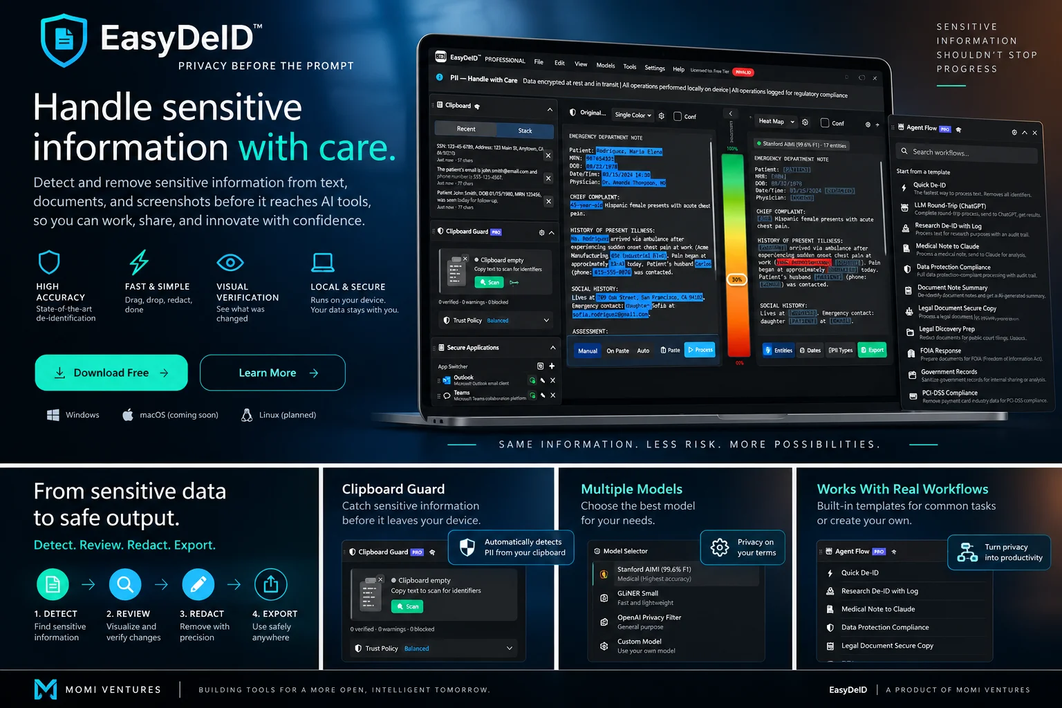 EasyDeID Application Screenshot
